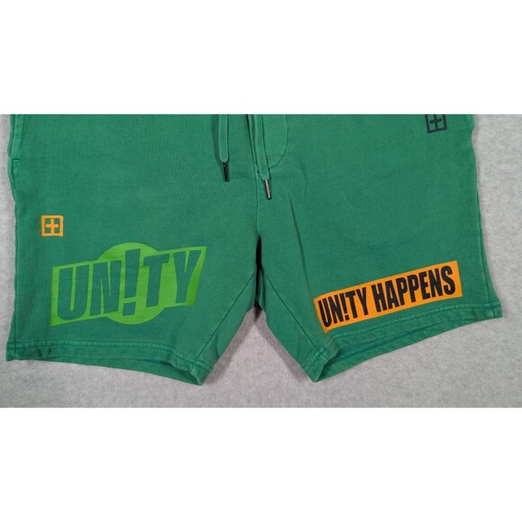 Ksubi Men Shorts Large Retro Thick Knit Unity‎ Happens Graphic Athletic Cotton - Picture 3 of 16